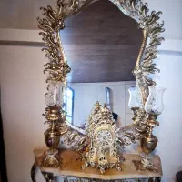 آینه شمدان ترکیب از برنزه و برنج