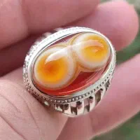 انگشتر فدیوم سعید غلامرضا سنگ باباقوری دو چشم