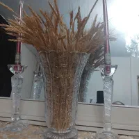 ۱ عدد گلدان چک و ۲ عدد شمعدان چک