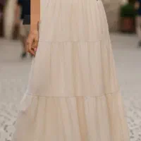 دامن طبقه ای نخی زنانه و دخترانه