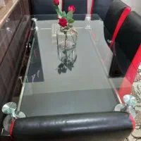 میزنهارخوری۶نفره شیشه ترک با۶عددصندلی|میز و صندلی غذاخوری|شهرکرد, |دیوار