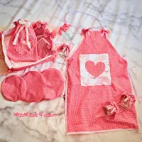 سرویس ۱۳پارچه دمکنی عروس جهزیه جهاز سبدنون قرمز