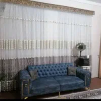 پرده ۱۲ متری با دو عدد دسته و قاب نصب نو و شیک