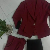 ست مجلسی زنانه شیک کت + دامن بسیار خوش‌دوخت