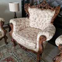 مبلمان کلاسیک ۹ نفره ، فروش بعلت مهاجرت|مبلمان خانگی و میز عسلی|تهران, بهاران|دیوار