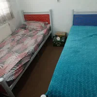 دو عدد تخت خواب تک نفره فلزی