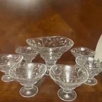 میوه خوری و ۶عدد بستنی خوری(پیاله اجیل)