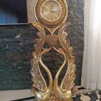 ساعت ایستاده پلی استر طلایی