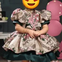 پیراهن بچگانه شیک و خاص به همراه گل سر