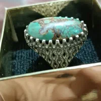 انگشتر نقره ۹۲۵دست ساز نگین فیروزه سنگین|جواهرات|اهواز, رسالت|دیوار
