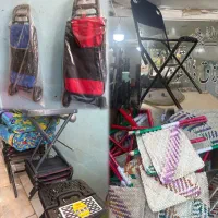 لوازم کربلا ، باد زن حصیری ، صندلی ، چرخ