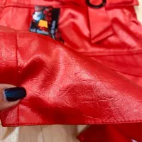 دامن بندی چرم دخترانه قرمز یلدایی نو|کفش و لباس بچه|تهران, حکیمیه|دیوار