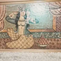 یک جفت تابلو‌ نقاشی قهوه خانه ای  دوره قاجار