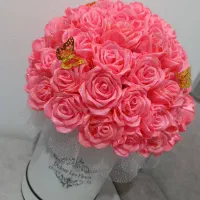 باکس و دسته گل روبانی