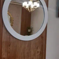 آینه با قاب سفید قطر ۴۶