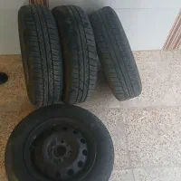 چهارعدد رینگ سه عدد لاستیک تیبا