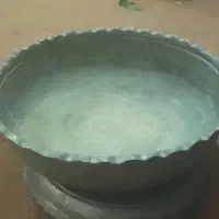 تاس و سینی مسی قاجاری وسماور زغالی 1لیتری