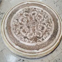 فرش قالیچه گرد ۱۵۰ ارغوان سبز مشهد