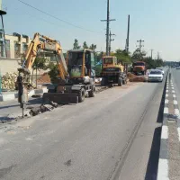 اجاره مینی بیل لاستیکی چکش وپاکت|خدمات حمل و نقل|شیراز, انجیر|دیوار