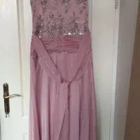 لباس مجلسی صورتی حریر گیپور همراه کت|لباس|ری, شهادت|دیوار