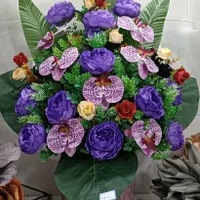 باکس گل مصنوعی پیونی و ارکیده لمسی|گل مصنوعی|تبریز, |دیوار