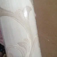 11رول کاغذ دیواری pvc کرم وطلایی|مصالح و تجهیزات ساختمان|لالجین, |دیوار