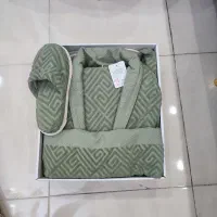 حوله تن پوش ترک با حوله و دمپایی