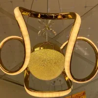 لوستر مدرن مدل کله قوچی طلایی