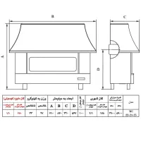 بخاری طرح شومینه نیککالا|بخاری، هیتر، شومینه|ری, علایین|دیوار