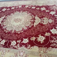 یک تخته فرش ۱۲متری کرم زرشکی