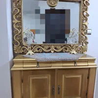 آینه کنسول چوبی منبت