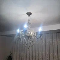 لوستر ۴ شاخه برنجی|لوستر و چراغ آویز|قزوین, |دیوار