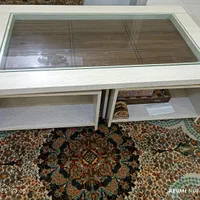 میز جلومبلی سفید همراه با ۴ عدد عسلی|مبلمان خانگی و میز عسلی|کرج, چهارصد دستگاه|دیوار