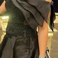 لباس مجلسی دنباله دار سنگ کار شده سایز ۴۲|لباس|لاهیجان, شیشه گران|دیوار