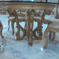 میز و صندلی پلیمری گرد