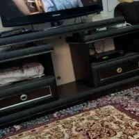 میزتلویزیون دو کشو جادار قهوه ای|میز تلویزیون|رشت, معلولین|دیوار