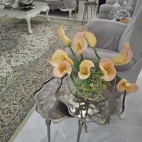 گلدان گرد شیشه ای و گل|گل مصنوعی|کرج, دهقان ویلا|دیوار