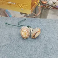 انگشتر جفتی عقیق یمانی گرد نو