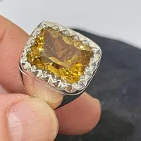 انگشتر نقره سیترین