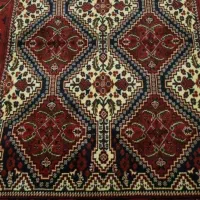 ۲مدل قالیچه دستبافت لاکی قرمز و کرمی نونو اکبند