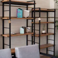 کتابخانه|کتابخانه، شلف، قفسه‌های دیواری|کاشان, شهرک فرهنگیان|دیوار