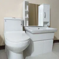 روشویی و آینه باشیر و توالت فرنگی خروجی ۱۰