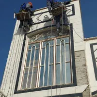 کار در ارتفاع پیچ رولپلاک نانو نما نظافت سنگ اجر|خدمات پیشه و مهارت|قم, هنرستان|دیوار