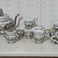 سرویس چایخوری نقره ای چینی