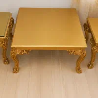 میز جلو مبلی وعسلی  2 عدد در حد نوتمام چوب