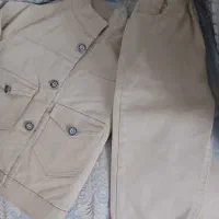 کت و شلوار کرم جنس اعلا