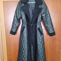 پالتو چرم بلند خزدار کاملا نو