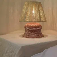 آباژور سرامیکی دست‌ساز سبک بوهمی