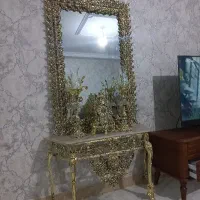 آیینه شمعدان جنس آلیاژ طرح برنز