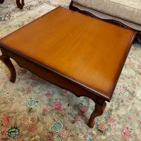 میز جلو مبلی تمام چوب ( 80x80 )